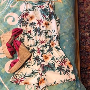 Tropical Linen Romper